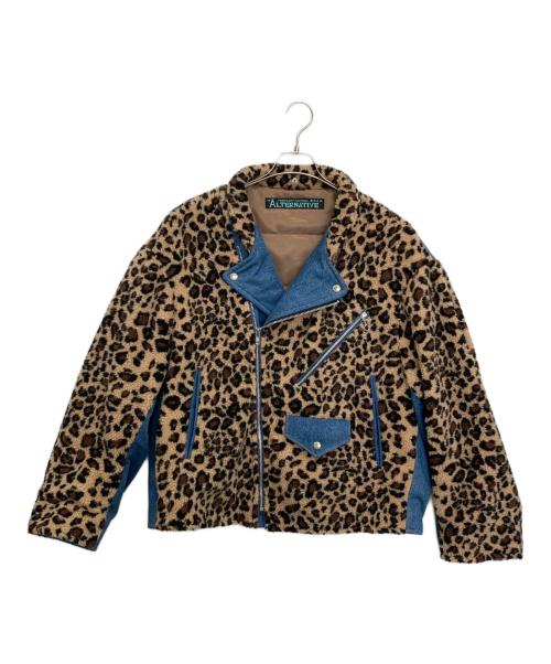 RNA MEDIA（アールエヌエーメディア）RNA MEDIA (アールエヌエーメディア) 中綿ジャケット ブルー×ブラウン サイズ:Mの古着・服飾アイテム