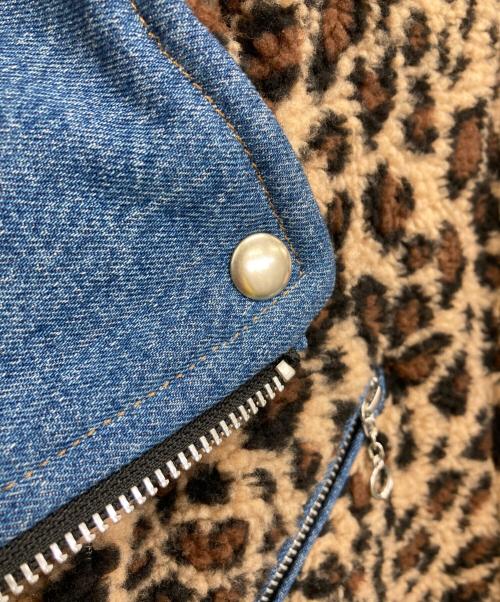 RNA MEDIA（アールエヌエーメディア）RNA MEDIA (アールエヌエーメディア) 中綿ジャケット ブルー×ブラウン サイズ:Mの古着・服飾アイテム