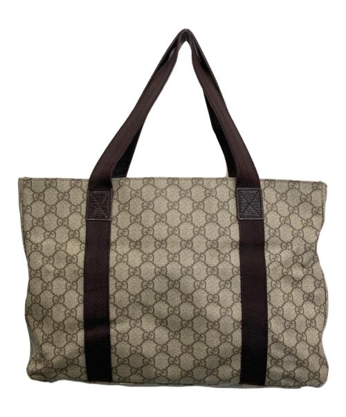 GUCCI（グッチ）GUCCI (グッチ) トートバッグ ブラウン×ベージュの古着・服飾アイテム