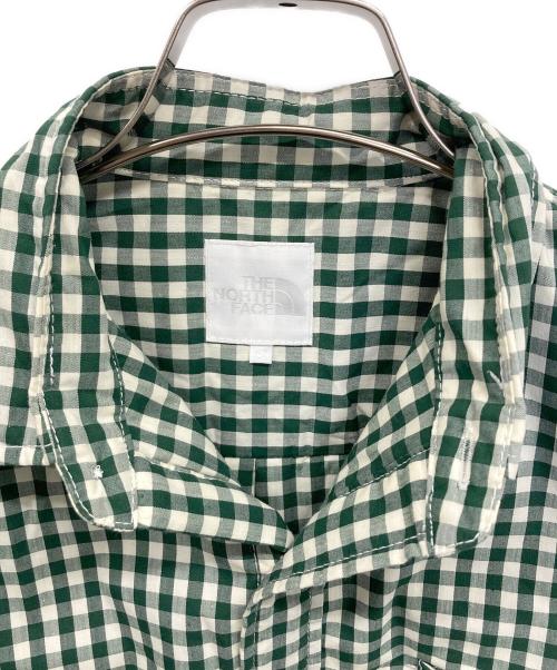 THE NORTH FACE（ザ ノース フェイス）THE NORTH FACE (ザ ノース フェイス) 長袖シャツ グリーン×ホワイト サイズ:Sの古着・服飾アイテム