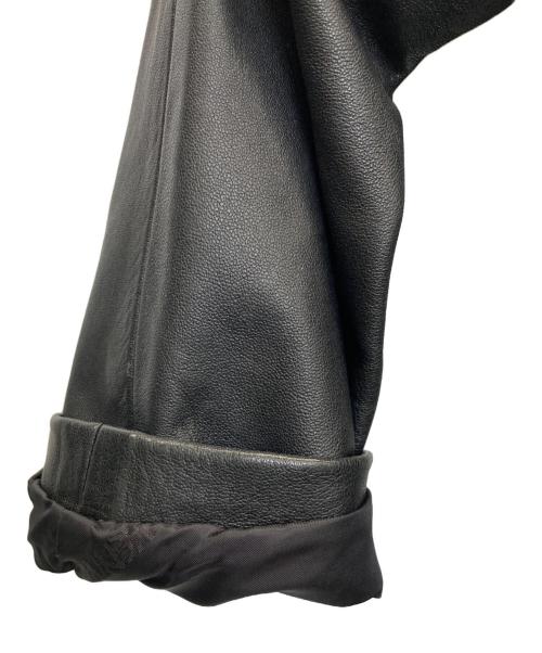 KENNES（ケネス）KENNES (ケネス) レザーテーラードジャケット ブラック サイズ:38の古着・服飾アイテム