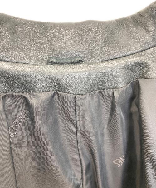 KENNES（ケネス）KENNES (ケネス) レザーテーラードジャケット ブラック サイズ:38の古着・服飾アイテム