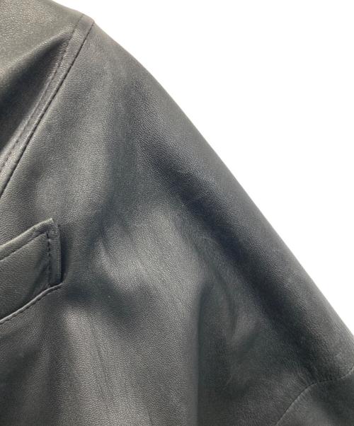 KENNES（ケネス）KENNES (ケネス) レザーテーラードジャケット ブラック サイズ:38の古着・服飾アイテム