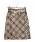 BURBERRY LONDON（バーバリーロンドン）の古着「タイトスカート」｜ベージュ×ブラック×レッド