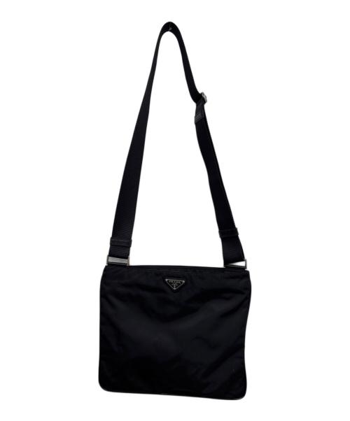 PRADA（プラダ）PRADA (プラダ) ナイロンショルダーバッグ ブラックの古着・服飾アイテム