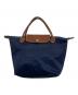 中古・古着 LONGCHAMP (ロンシャン) ハンドバッグ ネイビー：7000円
