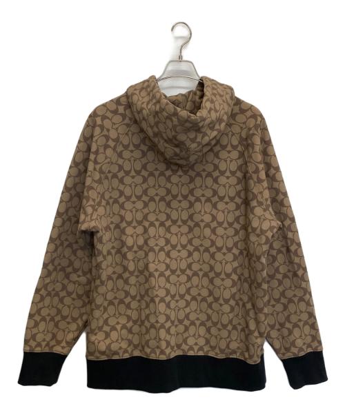 COACH（コーチ）COACH (コーチ) ジップパーカー ブラウン×ブラック サイズ:FREEの古着・服飾アイテム