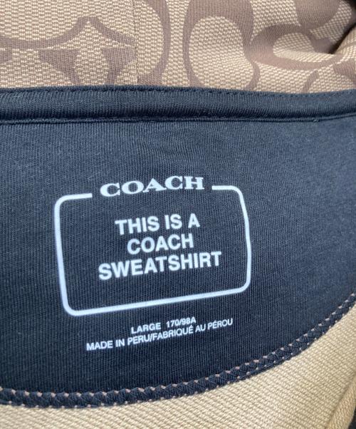 COACH（コーチ）COACH (コーチ) ジップパーカー ブラウン×ブラック サイズ:FREEの古着・服飾アイテム