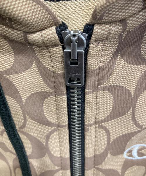 COACH（コーチ）COACH (コーチ) ジップパーカー ブラウン×ブラック サイズ:FREEの古着・服飾アイテム