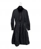 MONCLERモンクレール）の古着「ハーフジップナイロンワンピース」｜ブラック