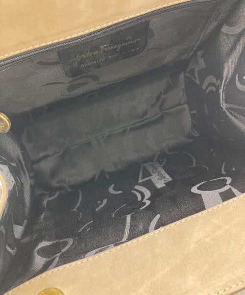 Salvatore Ferragamo（サルヴァトーレ フェラガモ）Salvatore Ferragamo (サルヴァトーレ フェラガモ) 2WAYショルダーバッグ ベージュ×ブラックの古着・服飾アイテム