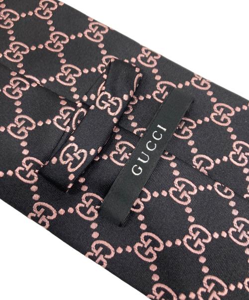 GUCCI（グッチ）GUCCI (グッチ) ネクタイ ブラック×ピンク サイズ:-の古着・服飾アイテム