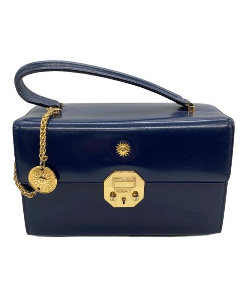 GIANNI VERSACE（ジャンニ・ヴェルサーチ）GIANNI VERSACE (ジャンニ・ヴェルサーチ) ハンドバッグ ネイビーの古着・服飾アイテム