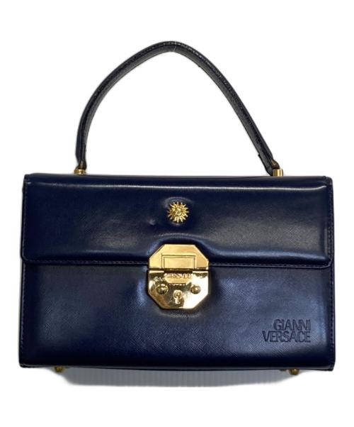 GIANNI VERSACE（ジャンニ・ヴェルサーチ）GIANNI VERSACE (ジャンニ・ヴェルサーチ) ハンドバッグ ネイビーの古着・服飾アイテム
