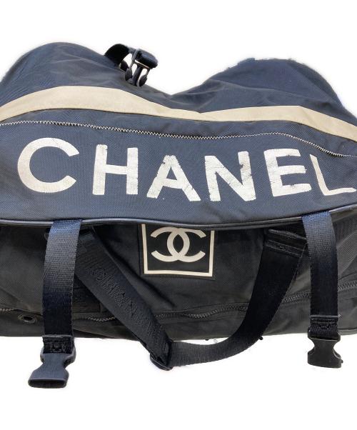 CHANEL（シャネル）CHANEL (シャネル) ボストンバッグ ブラック×ベージュの古着・服飾アイテム