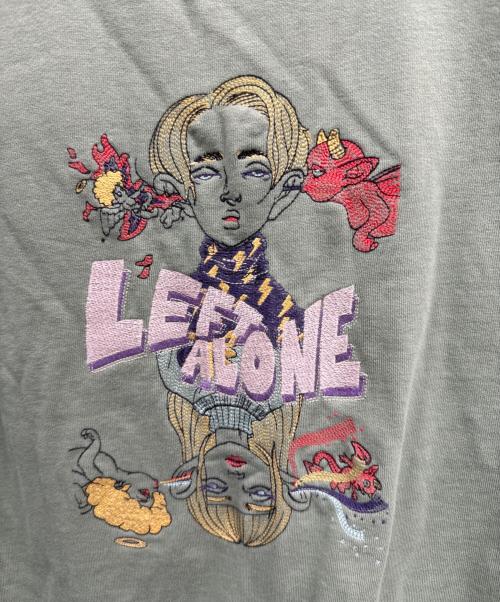 Left Alone（レフトアローン）Left Alone (レフトアローン) 切替フリーススウェット グリーン サイズ:Mの古着・服飾アイテム