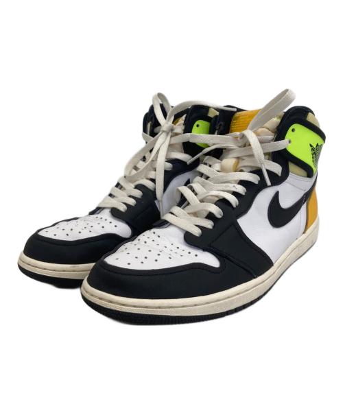 NIKE（ナイキ）NIKE (ナイキ) ハイカットスニーカー ホワイト×イエロー×グリーン サイズ:27の古着・服飾アイテム