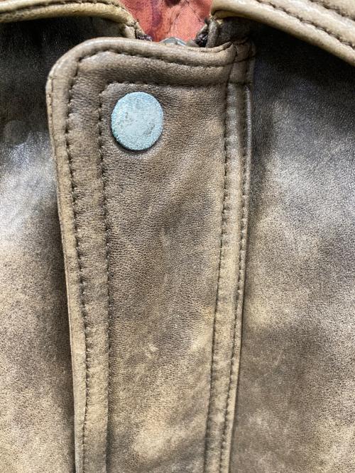 ZUF OLO（ズフォロ）ZUF OLO (ズフォロ) レザージャケット ブラウン サイズ:Lの古着・服飾アイテム