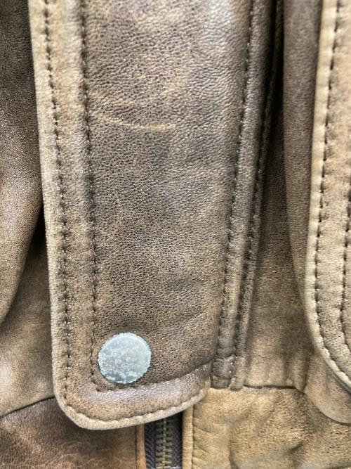 ZUF OLO（ズフォロ）ZUF OLO (ズフォロ) レザージャケット ブラウン サイズ:Lの古着・服飾アイテム