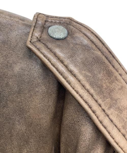 ZUF OLO（ズフォロ）ZUF OLO (ズフォロ) レザージャケット ブラウン サイズ:Lの古着・服飾アイテム