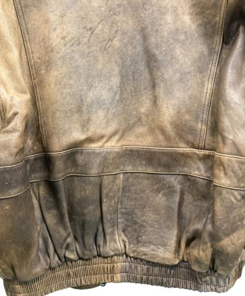 ZUF OLO（ズフォロ）ZUF OLO (ズフォロ) レザージャケット ブラウン サイズ:Lの古着・服飾アイテム