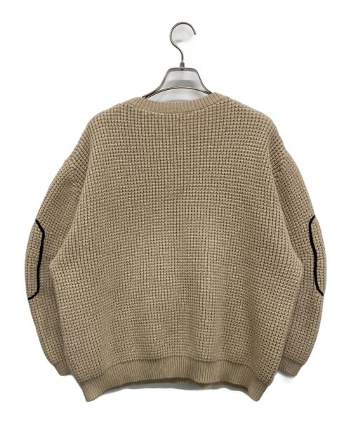 6(ROKU) BEAUTY&YOUTH（ロク ビューティーアンドユース）6(ROKU) BEAUTY&YOUTH (ロク ビューティーアンドユース) 厚手ニット ベージュ×ブラック サイズ:SIZE Freeの古着・服飾アイテム