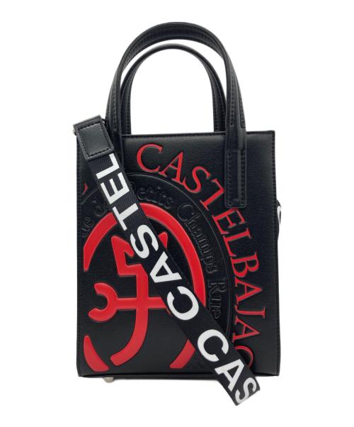 CASTELBAJAC（カステルバジャック）CASTELBAJAC (カステルバジャック) 2WAYショルダーバッグ ブラック×レッドの古着・服飾アイテム
