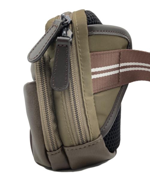 CASTELBAJAC（カステルバジャック）CASTELBAJAC (カステルバジャック) ウエストバッグ ブラウン×カーキの古着・服飾アイテム