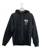 stussyステューシー）の古着「プルオーバーパーカー」｜ブラック