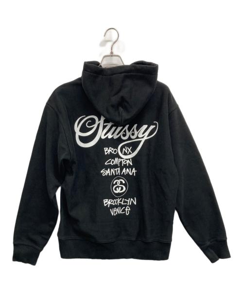 stussy（ステューシー）stussy (ステューシー) プルオーバーパーカー ブラック サイズ:Sの古着・服飾アイテム