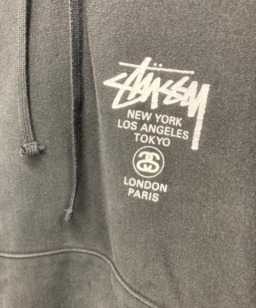 stussy（ステューシー）stussy (ステューシー) プルオーバーパーカー ブラック サイズ:Sの古着・服飾アイテム