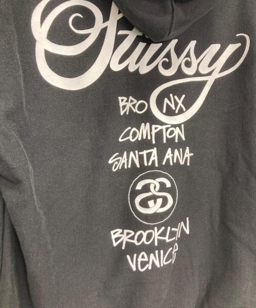 stussy（ステューシー）stussy (ステューシー) プルオーバーパーカー ブラック サイズ:Sの古着・服飾アイテム