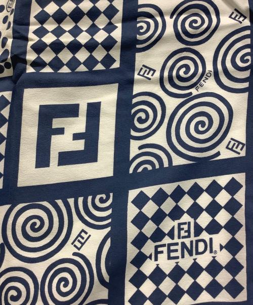 FENDI（フェンディ）FENDI (フェンディ) スカーフ ネイビー×レッドの古着・服飾アイテム