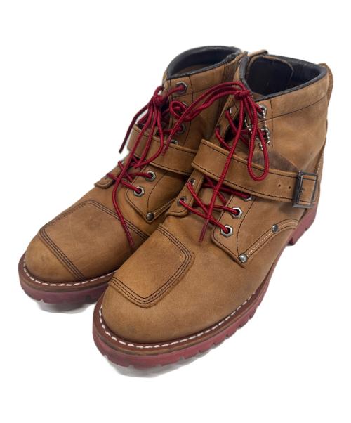 AVIREX（アヴィレックス）AVIREX (アヴィレックス) レザーバイカーブーツ キャメル サイズ:25.5cmの古着・服飾アイテム