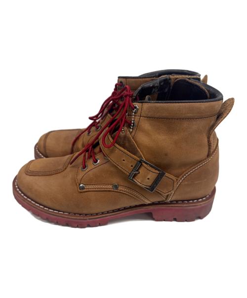 AVIREX（アヴィレックス）AVIREX (アヴィレックス) レザーバイカーブーツ キャメル サイズ:25.5cmの古着・服飾アイテム