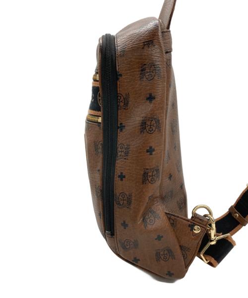 CASTELBAJAC（カステルバジャック）CASTELBAJAC (カステルバジャック) ワンショルダーバッグ ブラウン×ブラックの古着・服飾アイテム