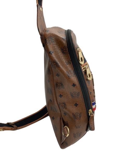 CASTELBAJAC（カステルバジャック）CASTELBAJAC (カステルバジャック) ワンショルダーバッグ ブラウン×ブラックの古着・服飾アイテム