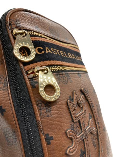 CASTELBAJAC（カステルバジャック）CASTELBAJAC (カステルバジャック) ワンショルダーバッグ ブラウン×ブラックの古着・服飾アイテム