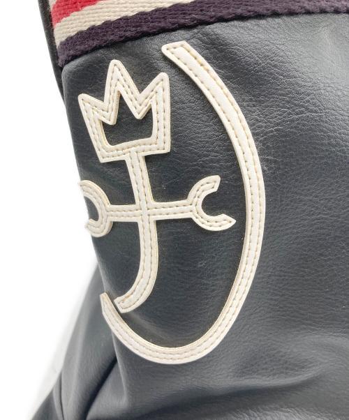 CASTELBAJAC（カステルバジャック）CASTELBAJAC (カステルバジャック) 2WAYバッグ ブラック×レッド×パープル×ホワイトの古着・服飾アイテム