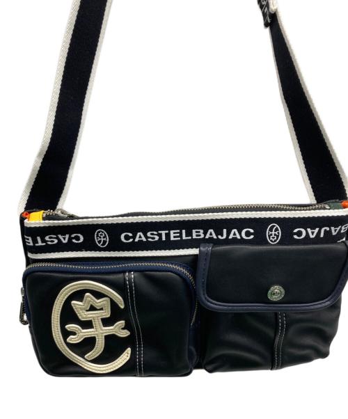 CASTELBAJAC（カステルバジャック）CASTELBAJAC (カステルバジャック) ショルダーバッグ ブラック×ホワイトの古着・服飾アイテム