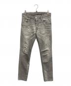 DSQUARED2ディースクエアード）の古着「デニムパンツ」｜ライトグレー