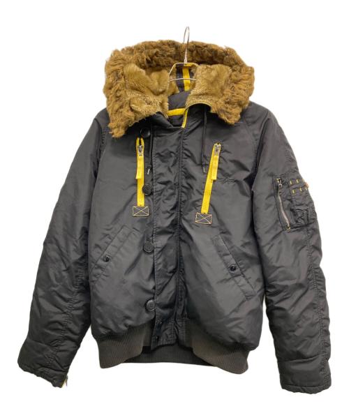 ALPHA INDUSTRIES（アルファインダストリーズ）ALPHA INDUSTRIES (アルファインダストリーズ) フライトジャケット ブラック サイズ:Lの古着・服飾アイテム
