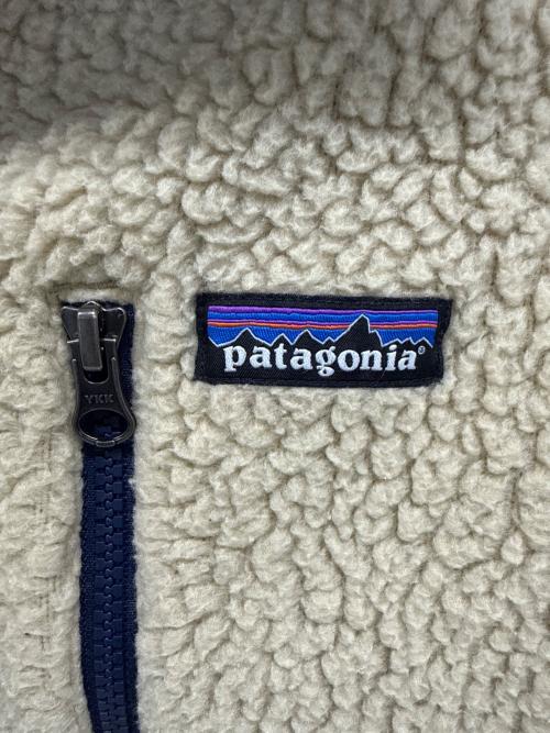 Patagonia（パタゴニア）Patagonia (パタゴニア) フリースジャケット ベージュ×ネイビー サイズ:XXSの古着・服飾アイテム