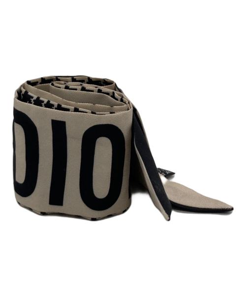 Christian Dior（クリスチャン ディオール）Christian Dior (クリスチャン ディオール) スカーフ ブラック×ベージュの古着・服飾アイテム