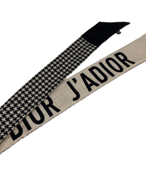 Christian Dior（クリスチャン ディオール）Christian Dior (クリスチャン ディオール) スカーフ ブラック×ベージュの古着・服飾アイテム