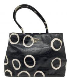 Vivienne Westwood ANGLOMANIA（ヴィヴィアンウエストウッドアングロマニア）の古着「トートバッグ」｜ホワイト×ブラック