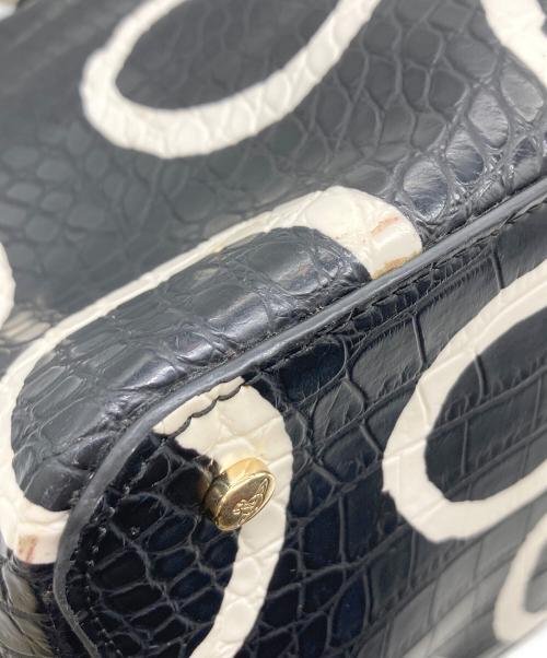 Vivienne Westwood ANGLOMANIA（ヴィヴィアンウエストウッドアングロマニア）VIVIENNE WESTWOOD ANGLOMANIA (ヴィヴィアンウエストウッドアングロマニア) トートバッグ ホワイト×ブラックの古着・服飾アイテム