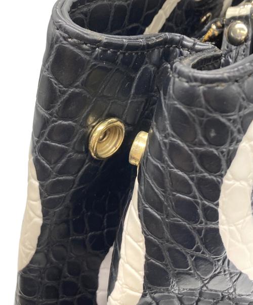 Vivienne Westwood ANGLOMANIA（ヴィヴィアンウエストウッドアングロマニア）VIVIENNE WESTWOOD ANGLOMANIA (ヴィヴィアンウエストウッドアングロマニア) トートバッグ ホワイト×ブラックの古着・服飾アイテム