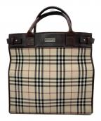 BURBERRYバーバリー）の古着「2WAYバッグ」｜ベージュ×ブラウン