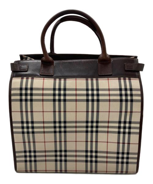BURBERRY（バーバリー）BURBERRY (バーバリー) 2WAYバッグ ベージュ×ブラウンの古着・服飾アイテム